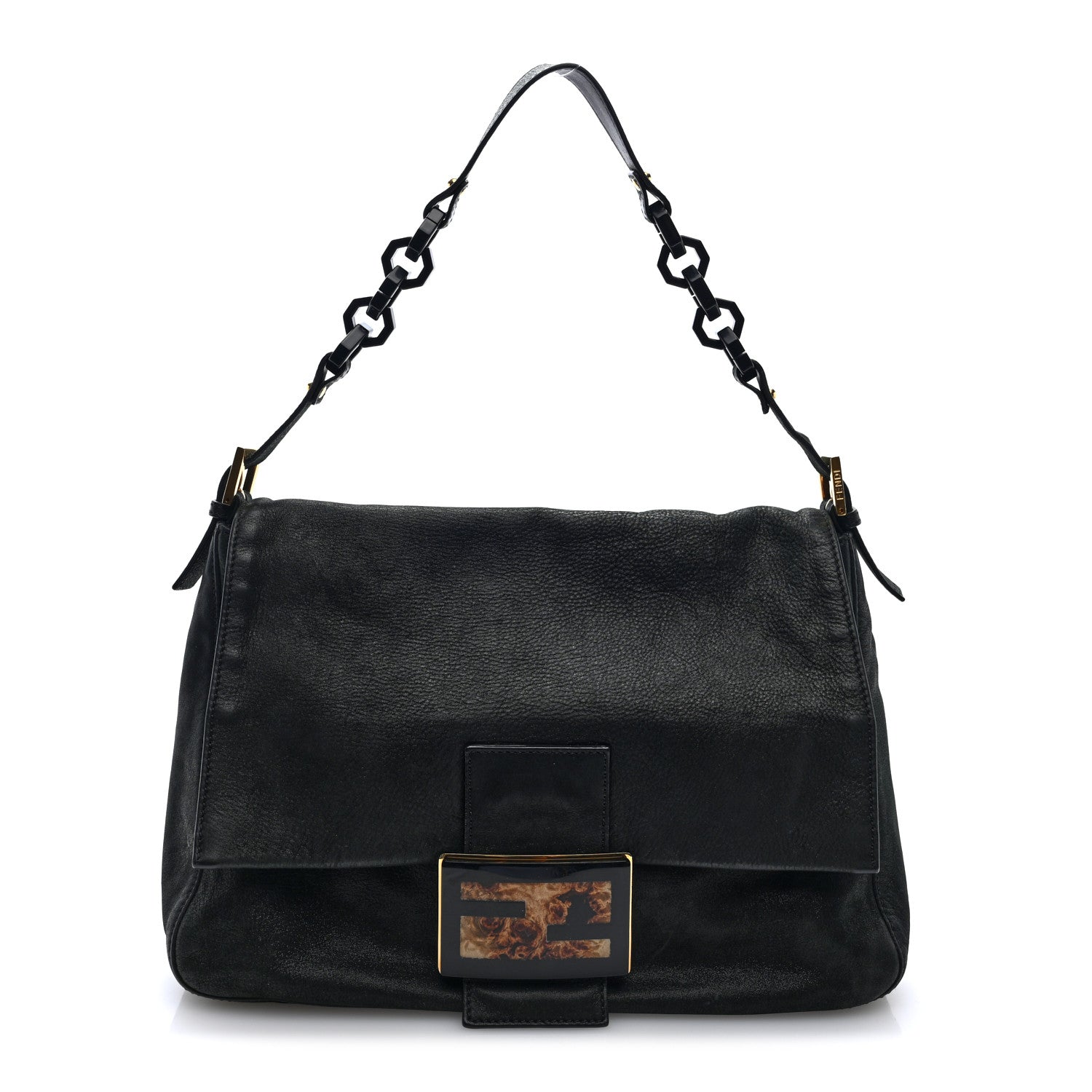 Fendi Vitello Savana Big Forever Mama Baguette Dark Brown 1 of 9