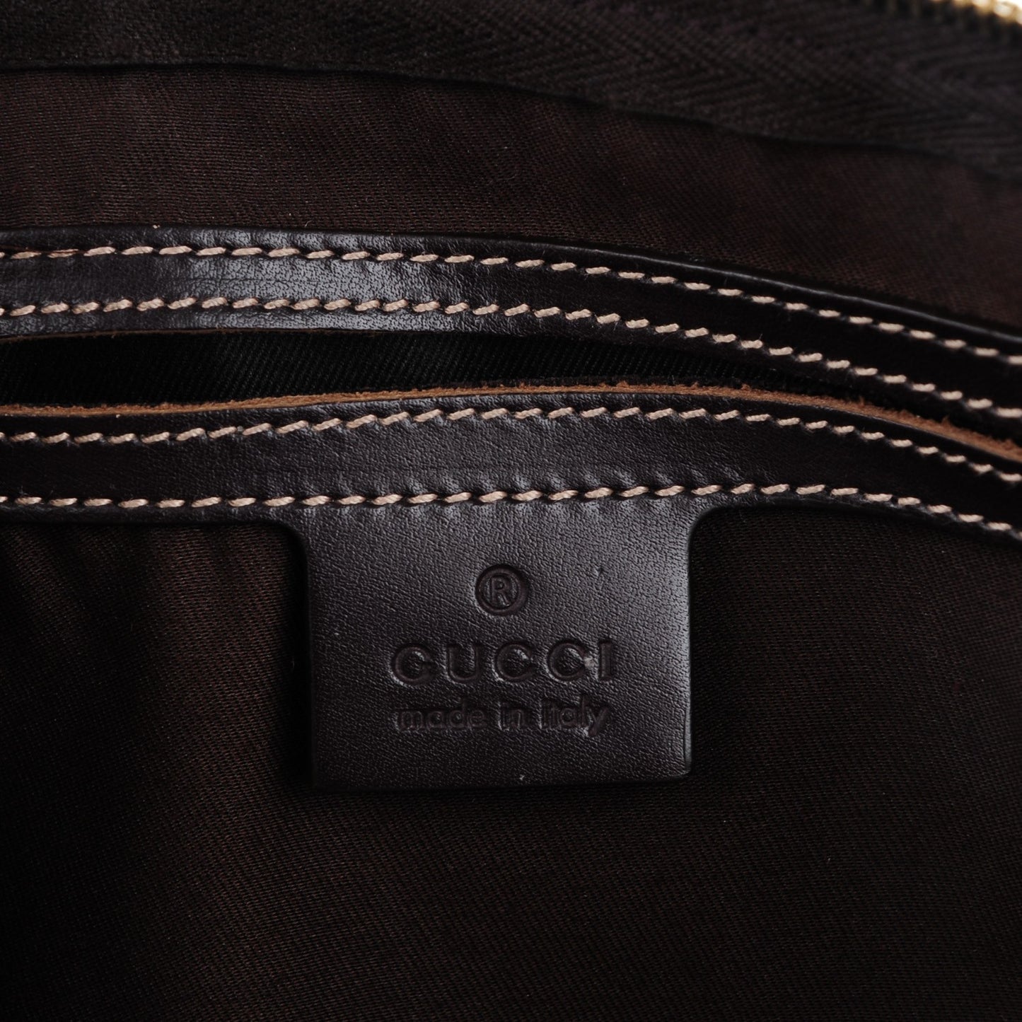 GG Plus Monogram Web Medium Joy Boston Dark Brown