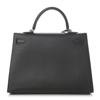 Hermes Epsom Kelly Sellier 35 Black 5 of 43