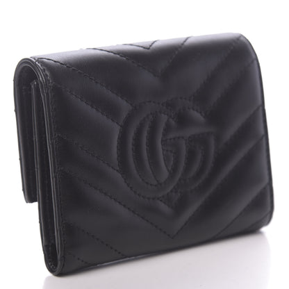 Gucci Calfskin Matelasse GG Marmont Wallet Black 3 of 8