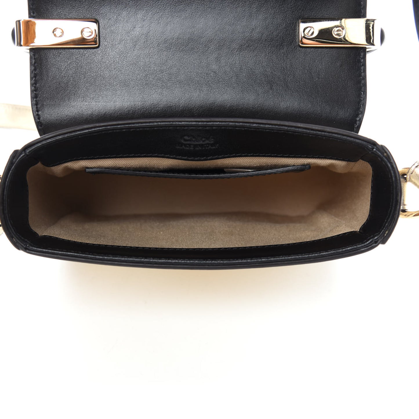 Calfskin Sued Mini C Bag Gold
