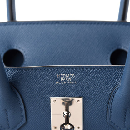 Hermes Epsom Birkin 30 Bleu Agate 7 of 9