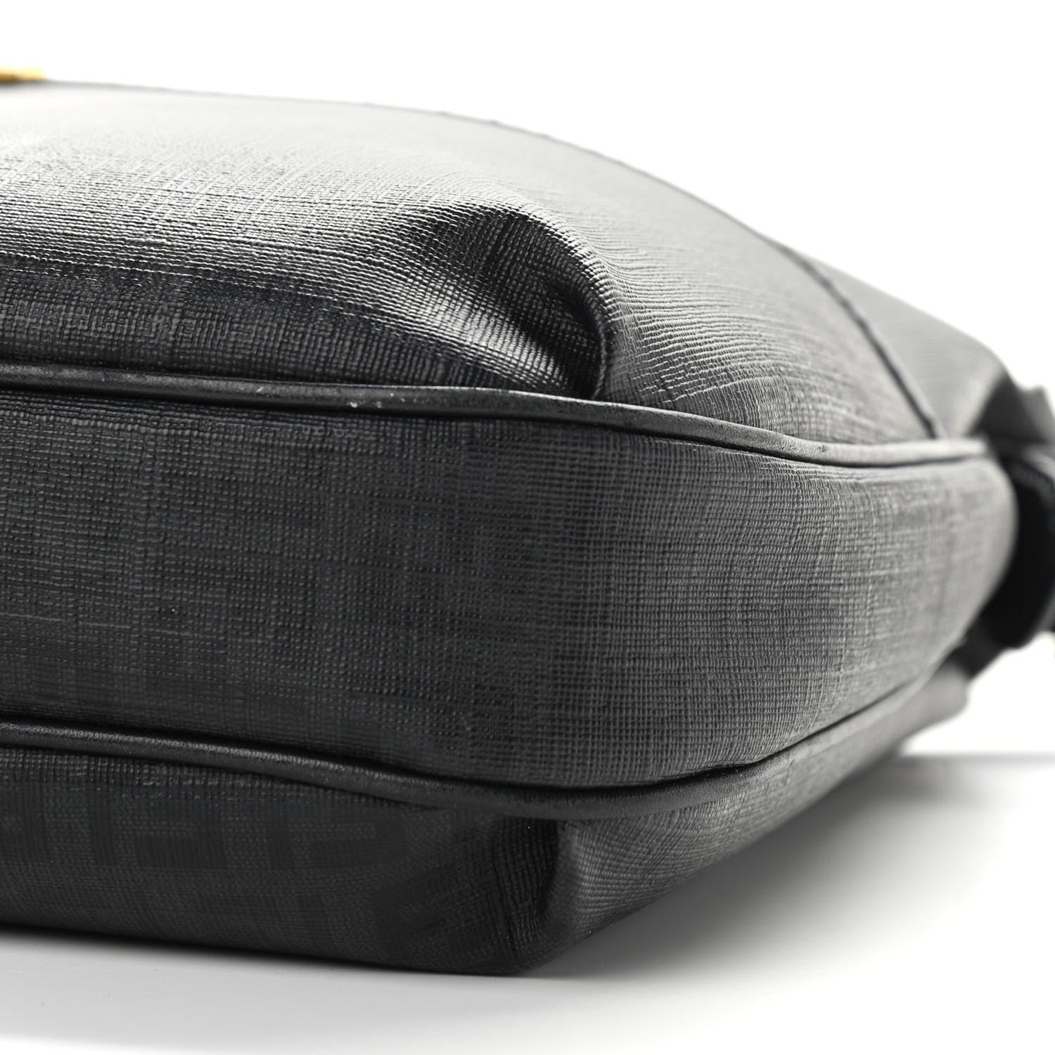 Fendi Zucchino Spalmati Vitello Messenger Bag Black 9 of 10
