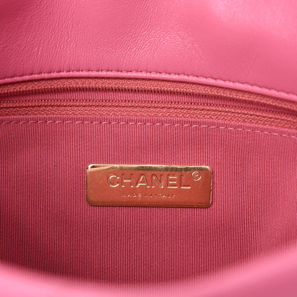 Chanel Lambskin Quilted Medium Chanel 19 Flap Pink 14 of 19