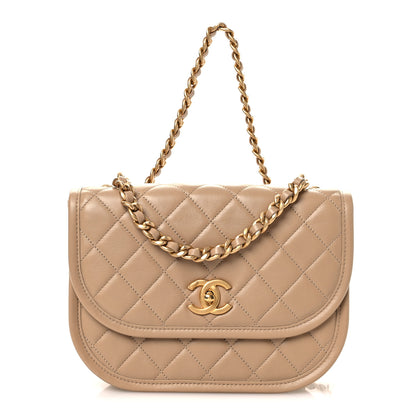 Chanel Calfskin Quilted Small Messenger Flap Beige 1 of 11