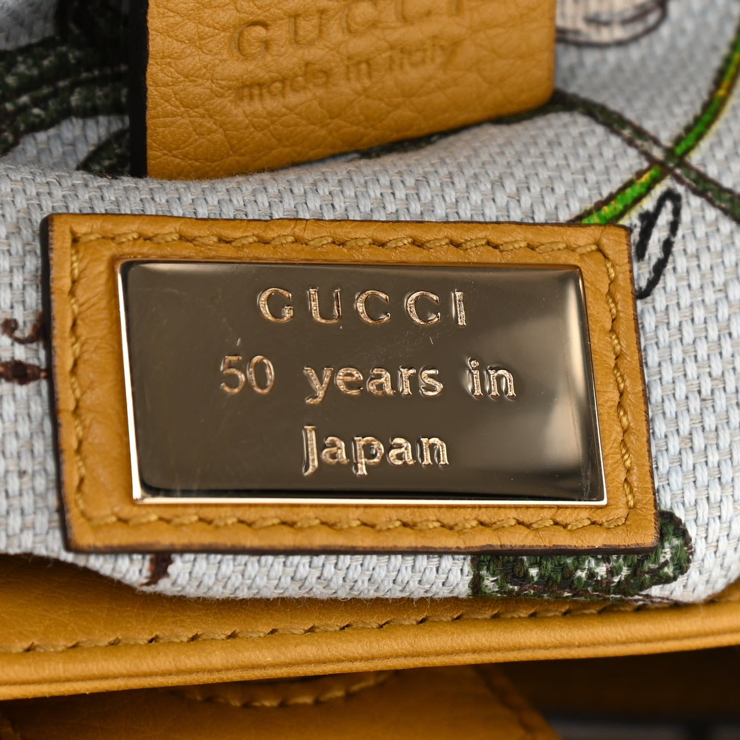 Gucci Calfskin Small Bamboo Shopper Tote Yellow 12 of 14