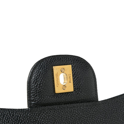 Chanel Caviar Quilted Jumbo Double Flap Black 14 of 17