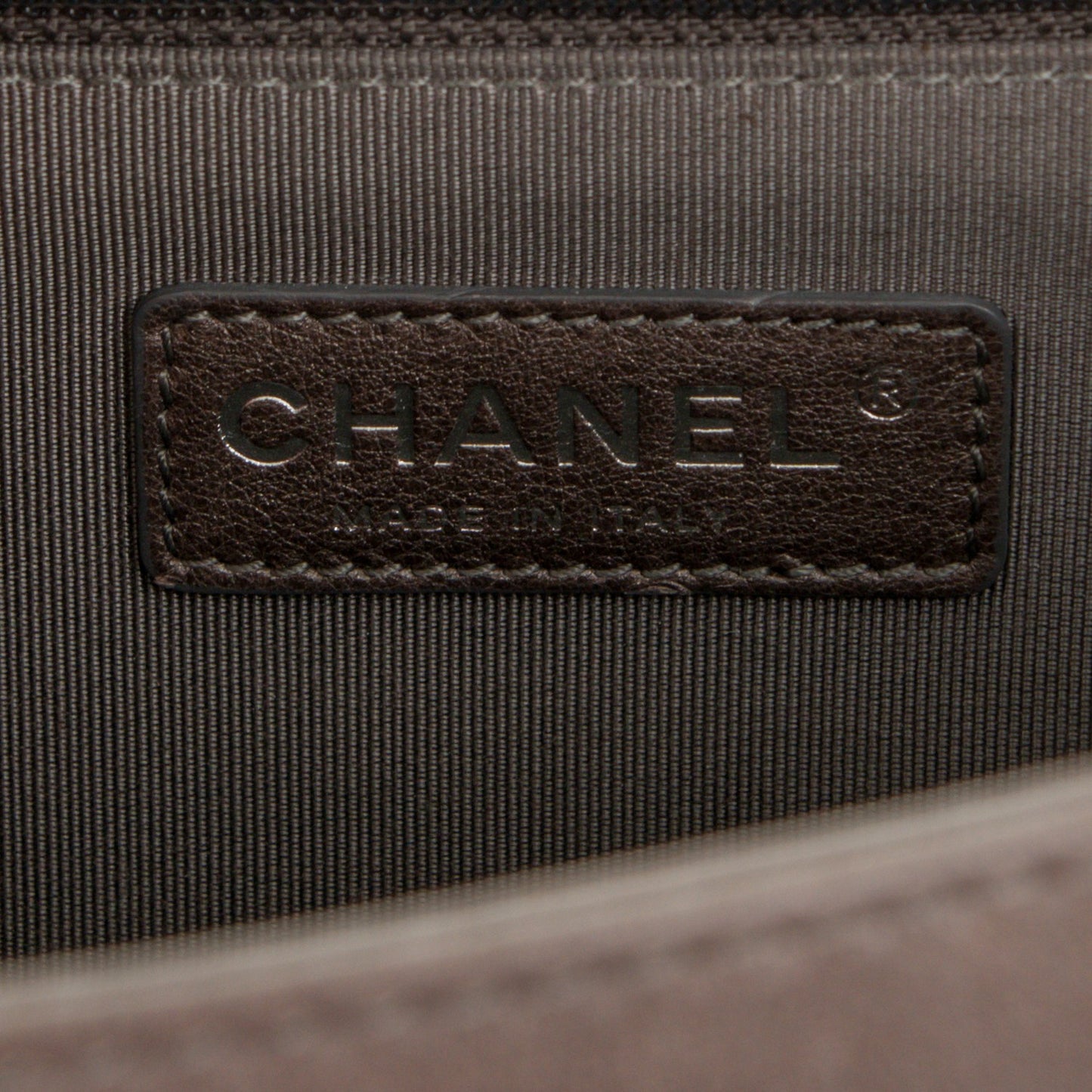 Calfskin Quilted Large Boy Flap Grey