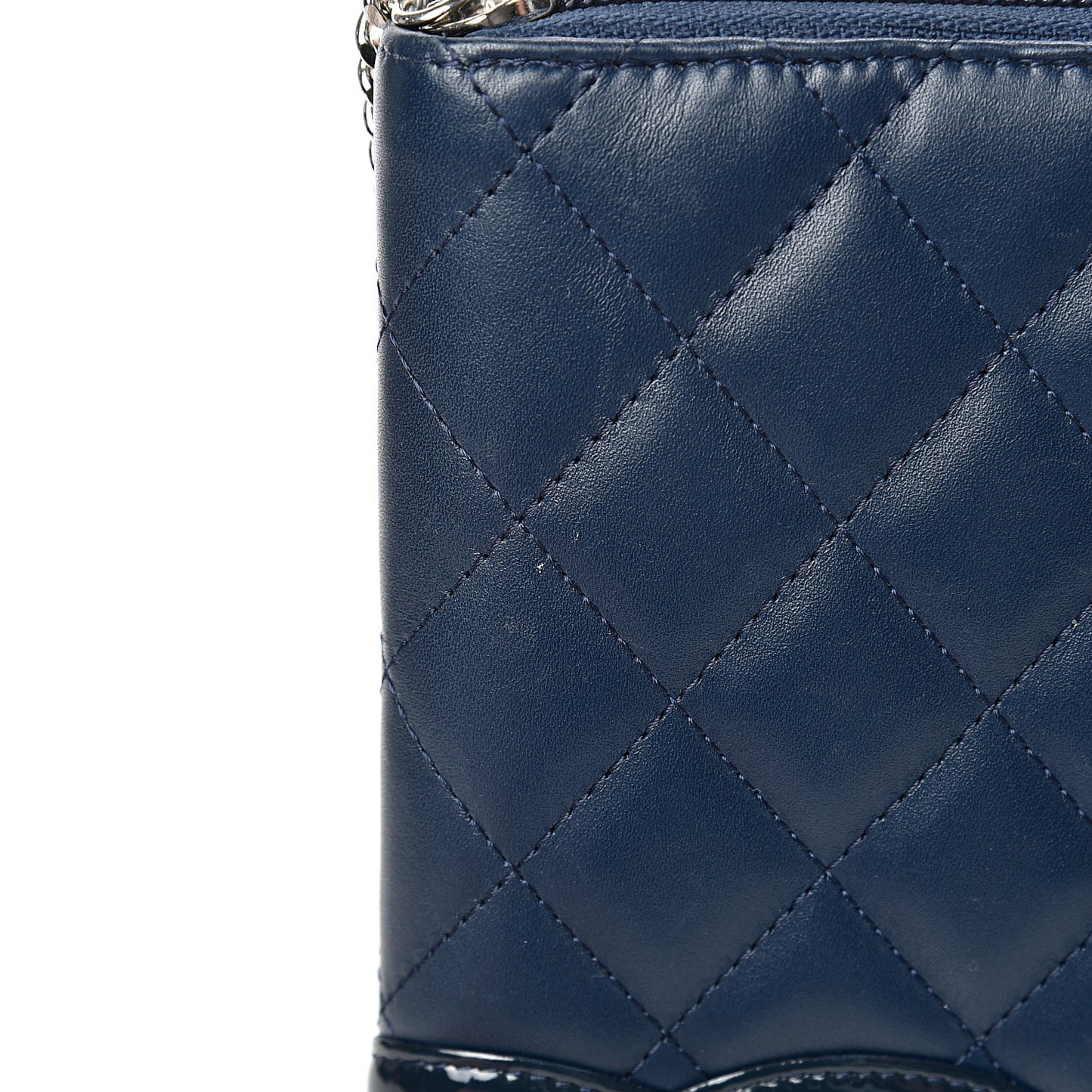 Calfskin Cambon Zip Around Organizer Wallet Navy