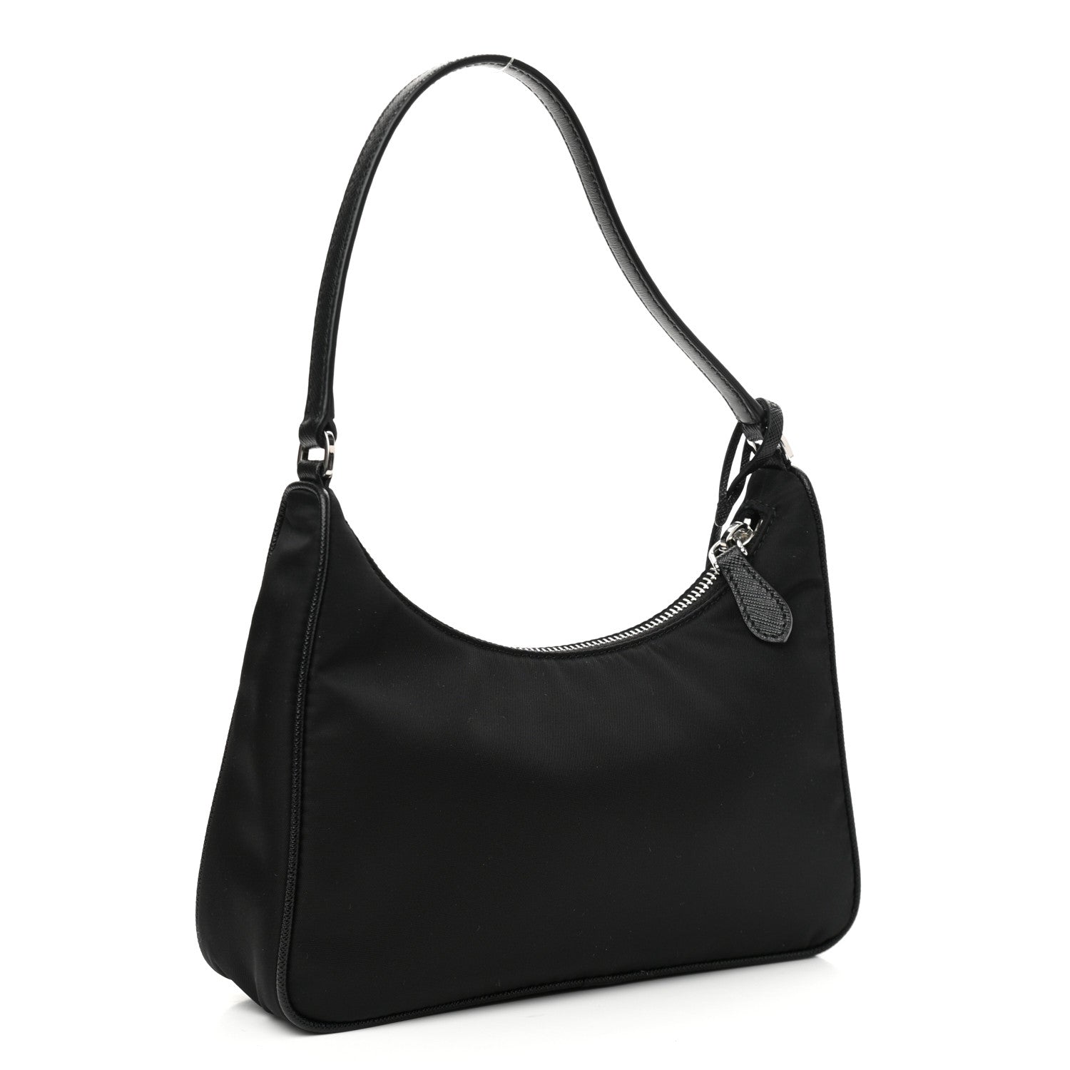 Prada Tessuto Nylon Saffiano Mini Re-Edition 2005 Bag Black 2 of 9