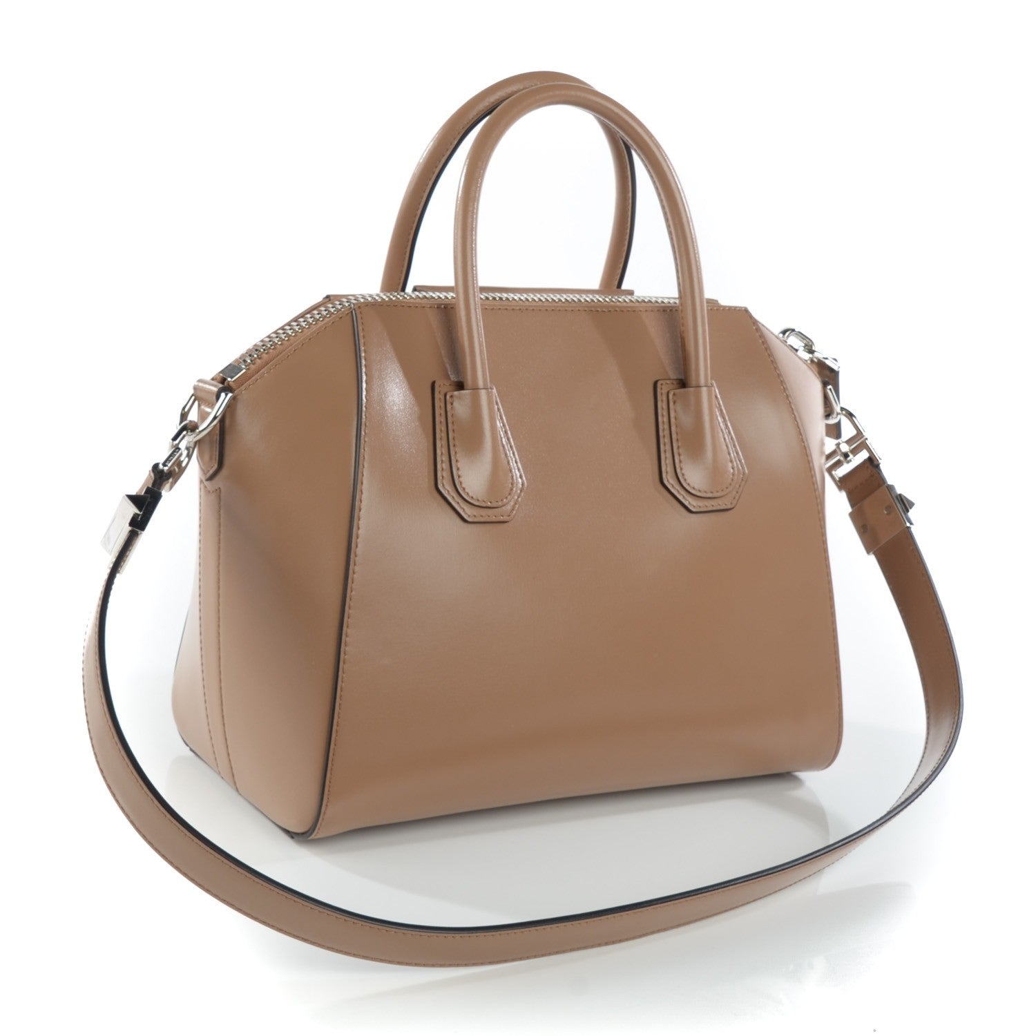 Givenchy Shiny Lord Calfskin Small Antigona Dark Beige 3 of 7