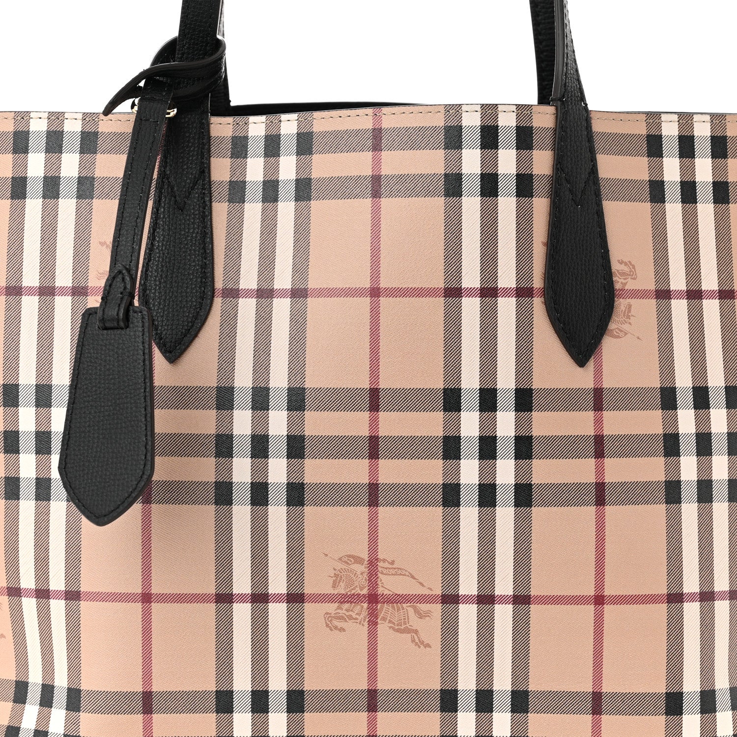 Burberry Haymarket Check Medium Reversible Tote Black 12 of 18