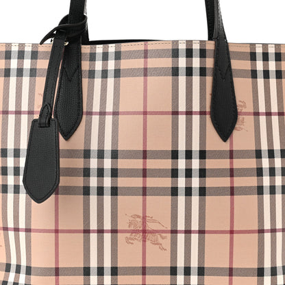 Burberry Haymarket Check Medium Reversible Tote Black 12 of 18