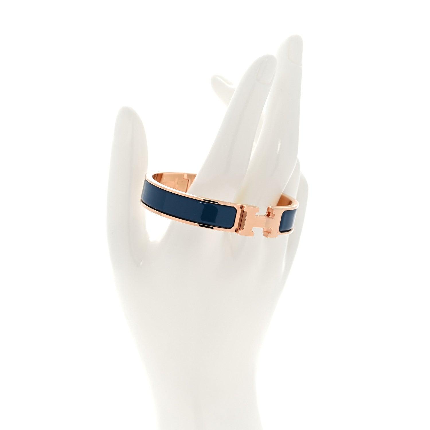 Hermes Enamel Narrow Clic Clac H Bracelet PM Bleu Biarritz 2 of 5