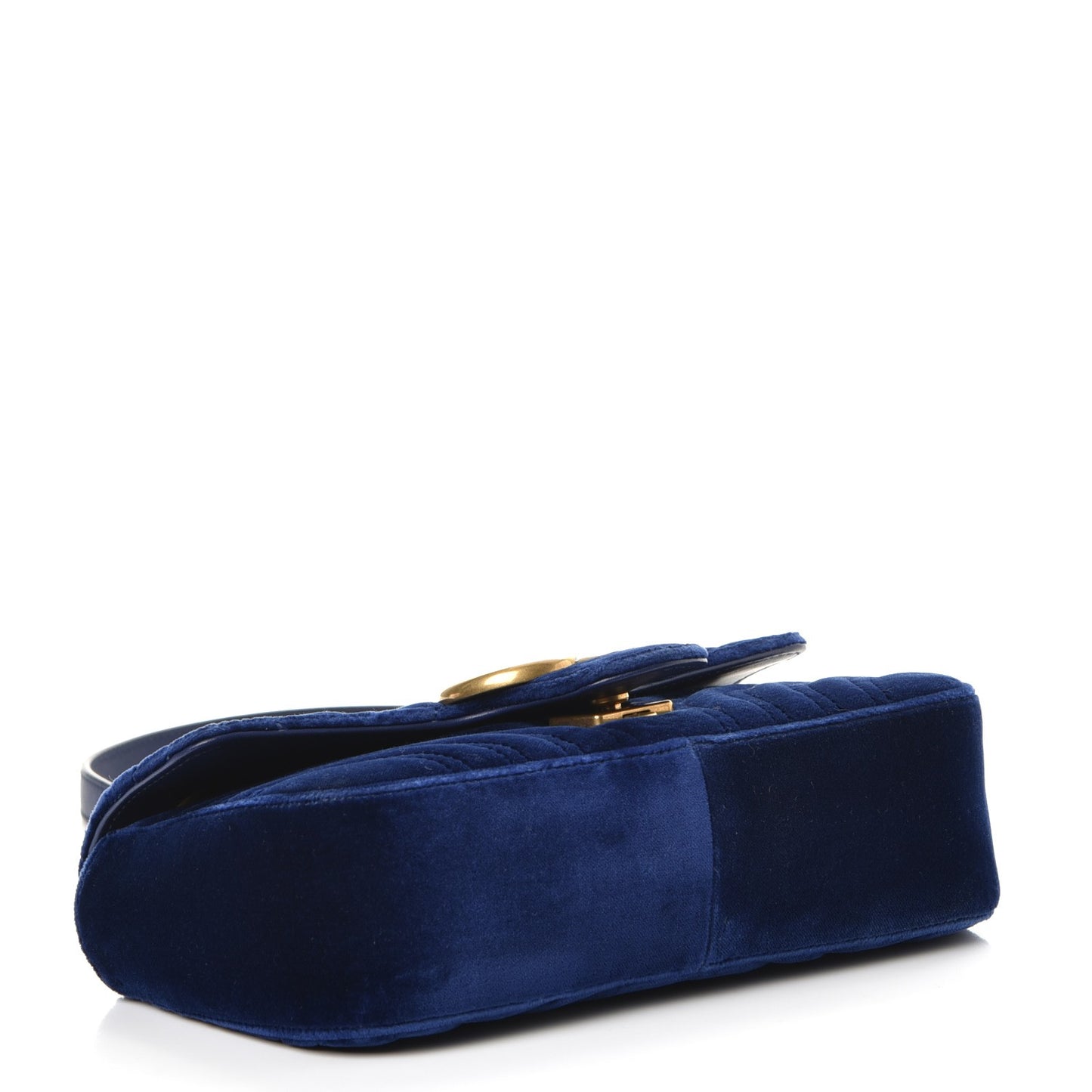 Velvet Matelasse Mini GG Marmont Shoulder Bag Cobalt Blue