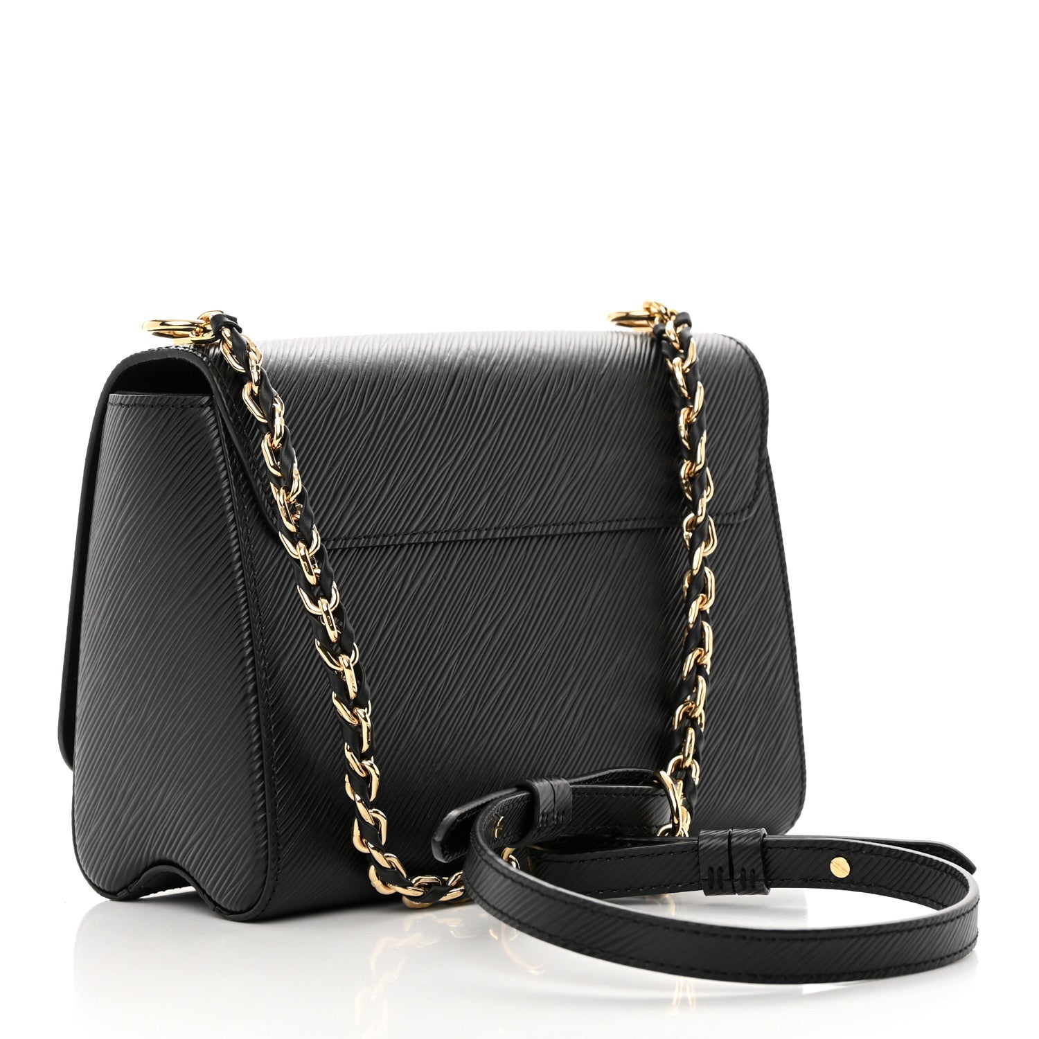 Louis Vuitton Epi Twist Braided Strap Shoulder Bag MM Black 3 of 12