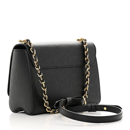 Louis Vuitton Epi Twist Braided Strap Shoulder Bag MM Black 3 of 12