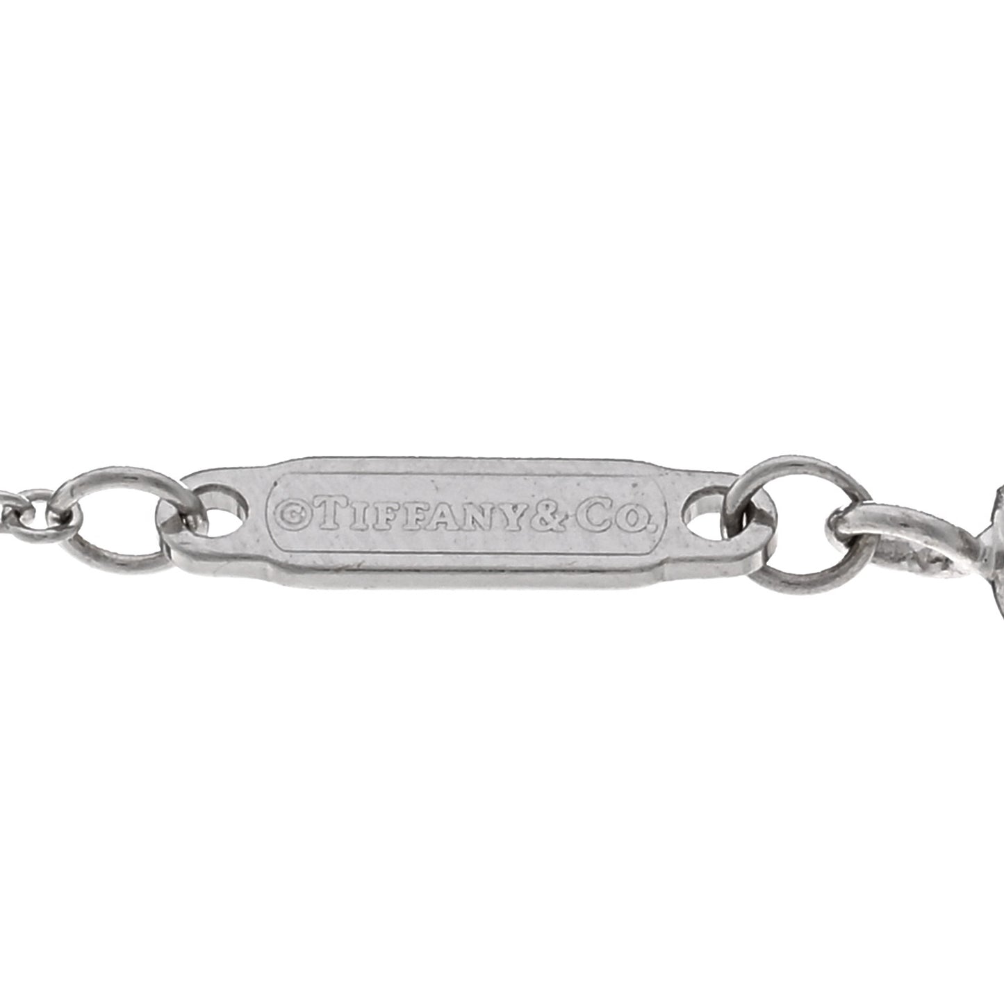 18K White Gold Diamond Mini T Smile Pendant Necklace