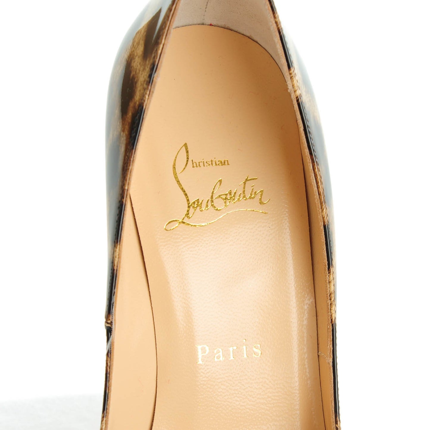 Patent Leopard New Very Prive Spikes 120 Pumps 36.5 Brown