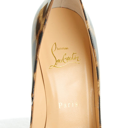 Christian Louboutin Patent Leopard New Very Prive Spikes 120 Pumps 36.5 Brown 7 of 8
