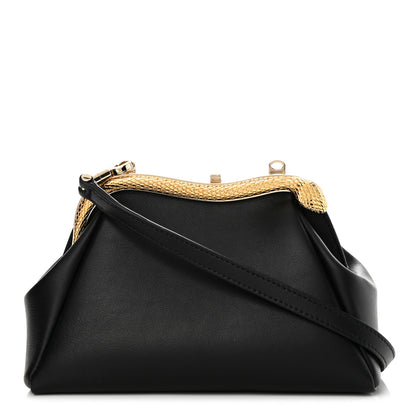 Bulgari Nappa Serpentine Clutch With Strap Black 1 of 11
