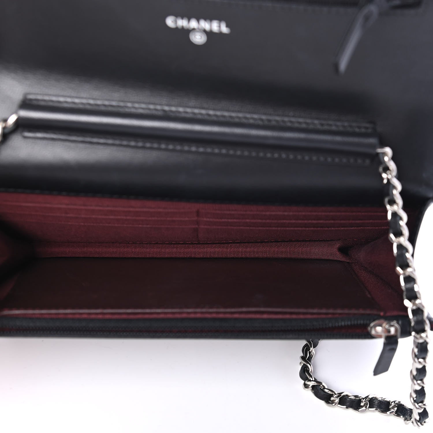 Chanel Lambskin Quilted Wallet On Chain WOC Black 4 of 4