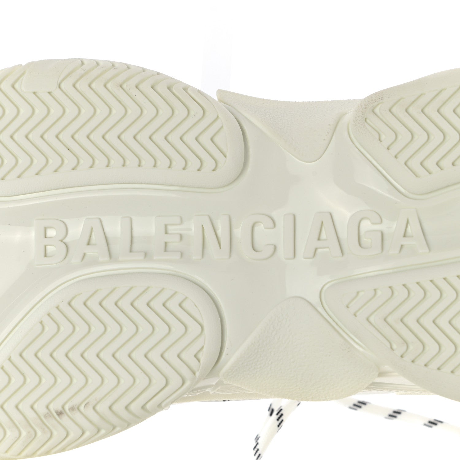 Balenciaga Technical Fabric Allover Logo Mens Triple S Sneakers 42 White Black 6 of 9