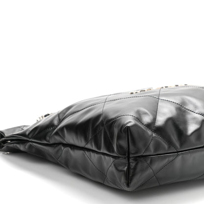 Chanel Shiny Calfskin Quilted Small Chanel 22 Black 10 of 11