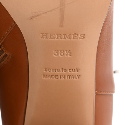 Hermes Calfskin Saint Germain Ankle Boots 38.5 Gold 8 of 9