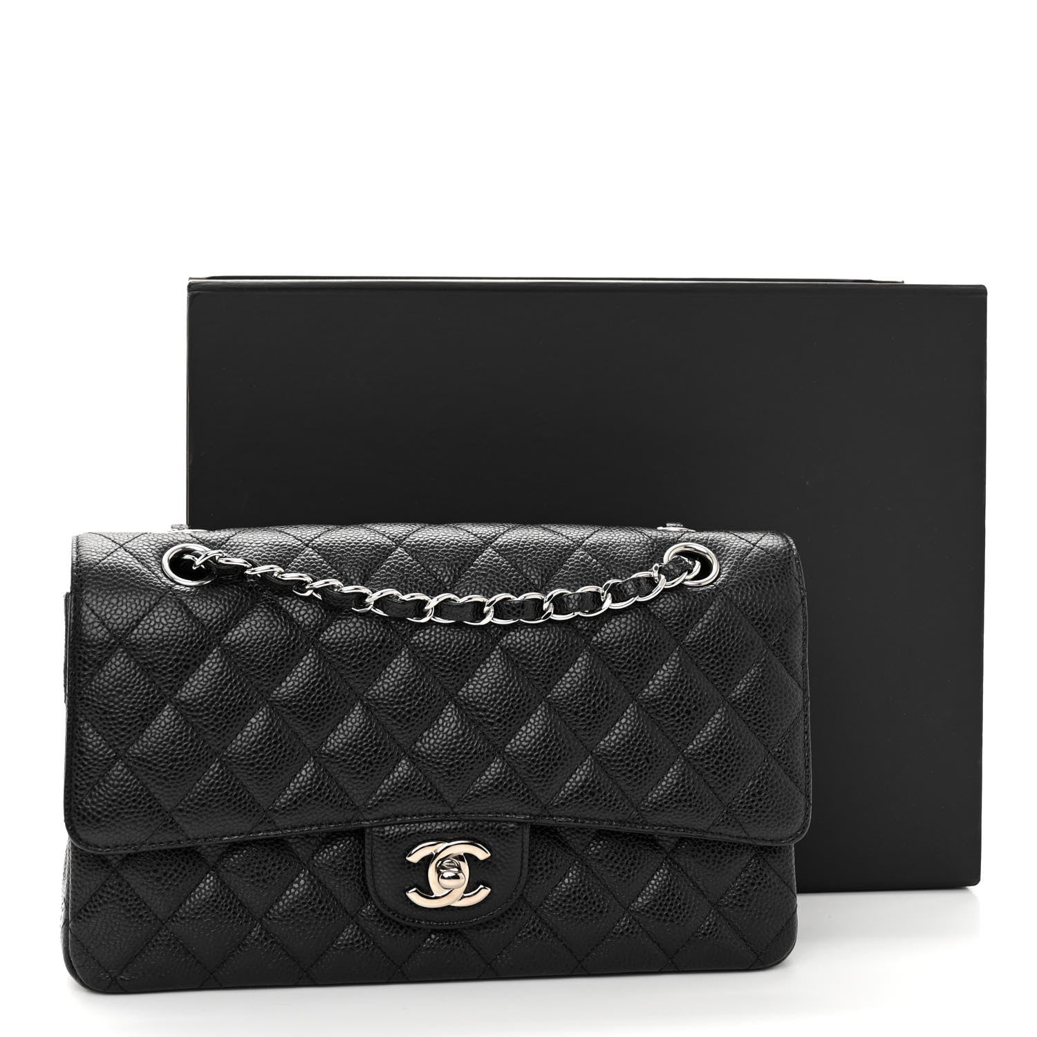 Chanel Caviar Quilted Medium Double Flap Black 11 of 11