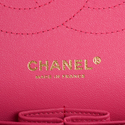 Chanel Lambskin Quilted Jumbo Double Flap Fuchsia 7 of 9