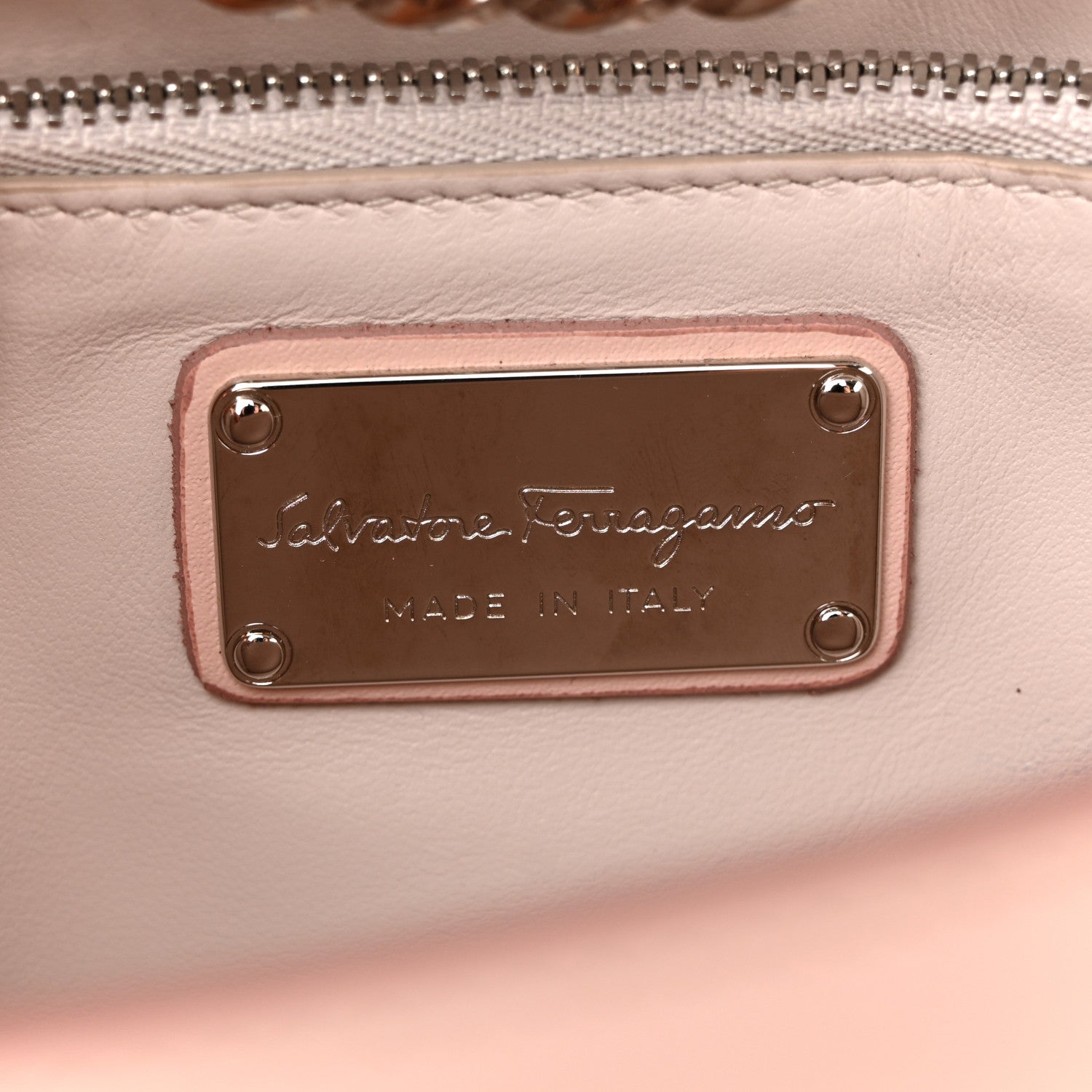 Salvatore Ferragamo Smooth Calfskin Vara Bow Chain Flap Crossbody Bon Bon 6 of 12