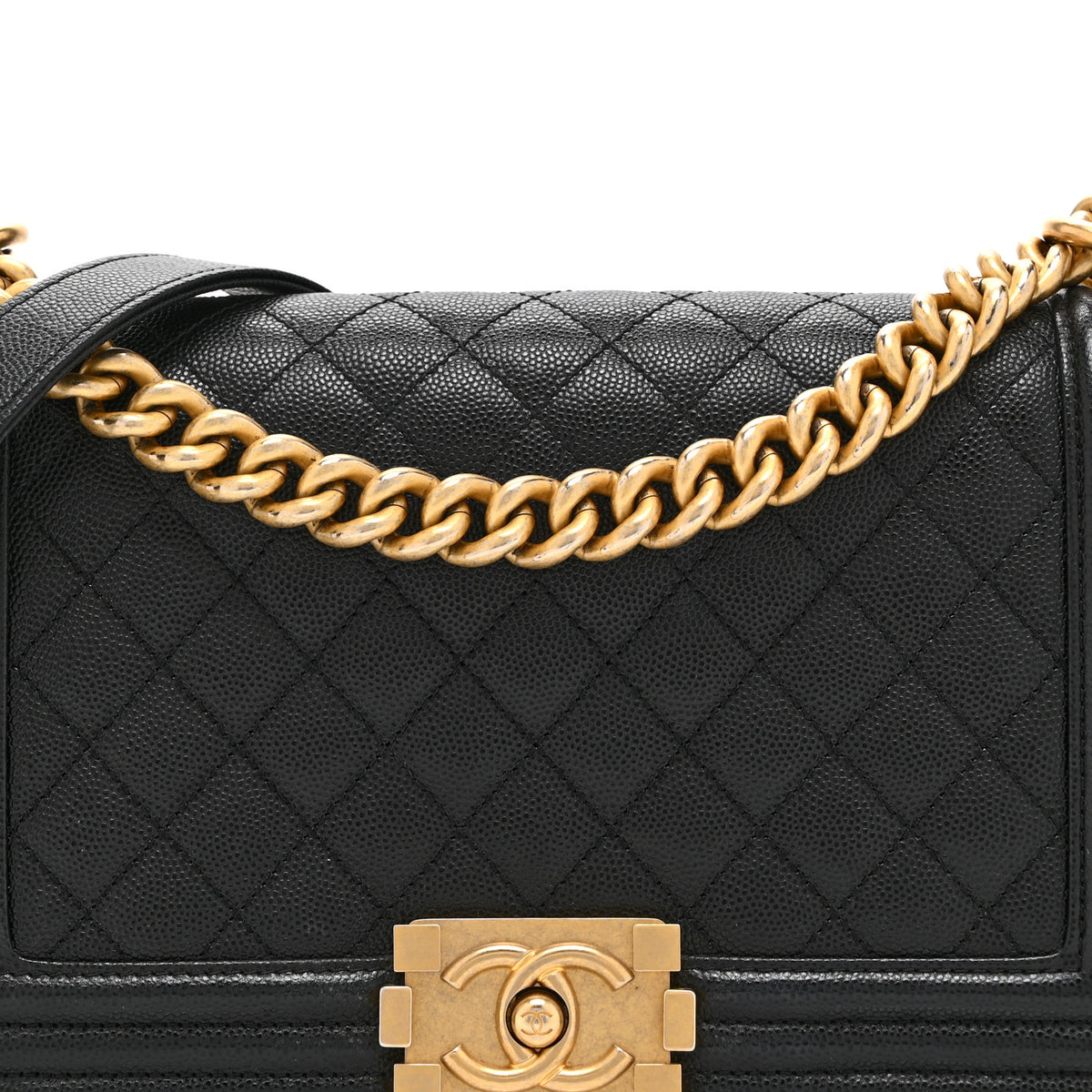 Chanel Caviar Quilted Medium Boy Flap Black 8 of 11