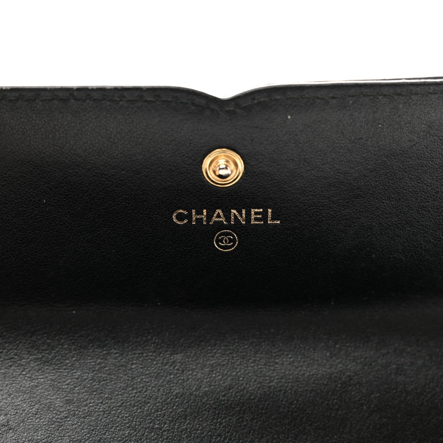 Chanel Caviar Quilted Filigree Large Gusset Flap Wallet Black 6 of 10