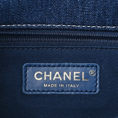 Chanel Denim Quilted Medium Denim Trip Single Flap Blue 6 of 9