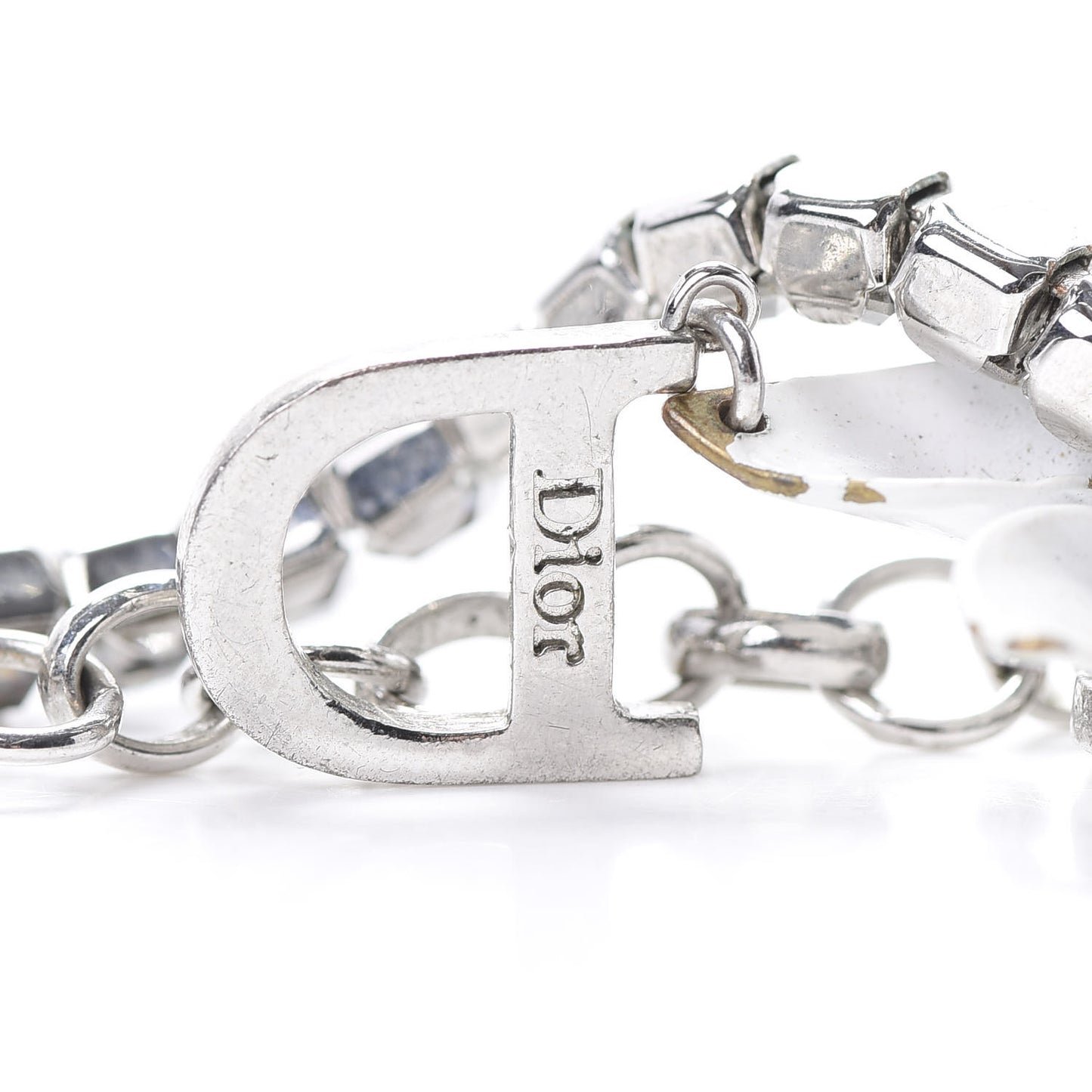 Crystal Flower Bracelet Silver White