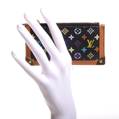 Louis Vuitton Monogram Multicolor Key Pouch Black 2 of 8