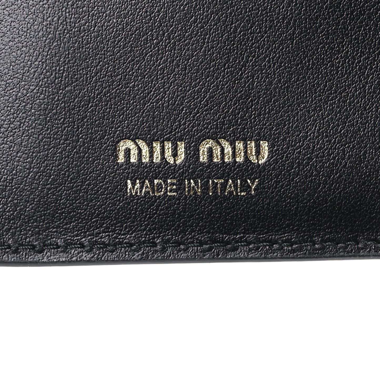 Soft Calfskin Bow Bi-Fold Wallet Black