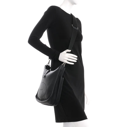 Hermes Taurillon Clemence Evelyne III PM Black 2 of 7
