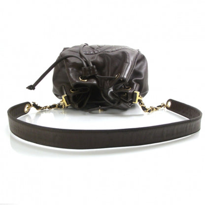 Chanel Lambskin CC Drawstring Shoulder Bag Brown 6 of 10