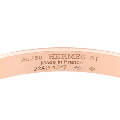 Hermes 18K Rose Gold PM Collier De Chien Bracelet ST 3 of 4