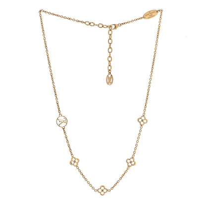 Louis Vuitton Metal Flowerful Choker Necklace Gold 2 of 7