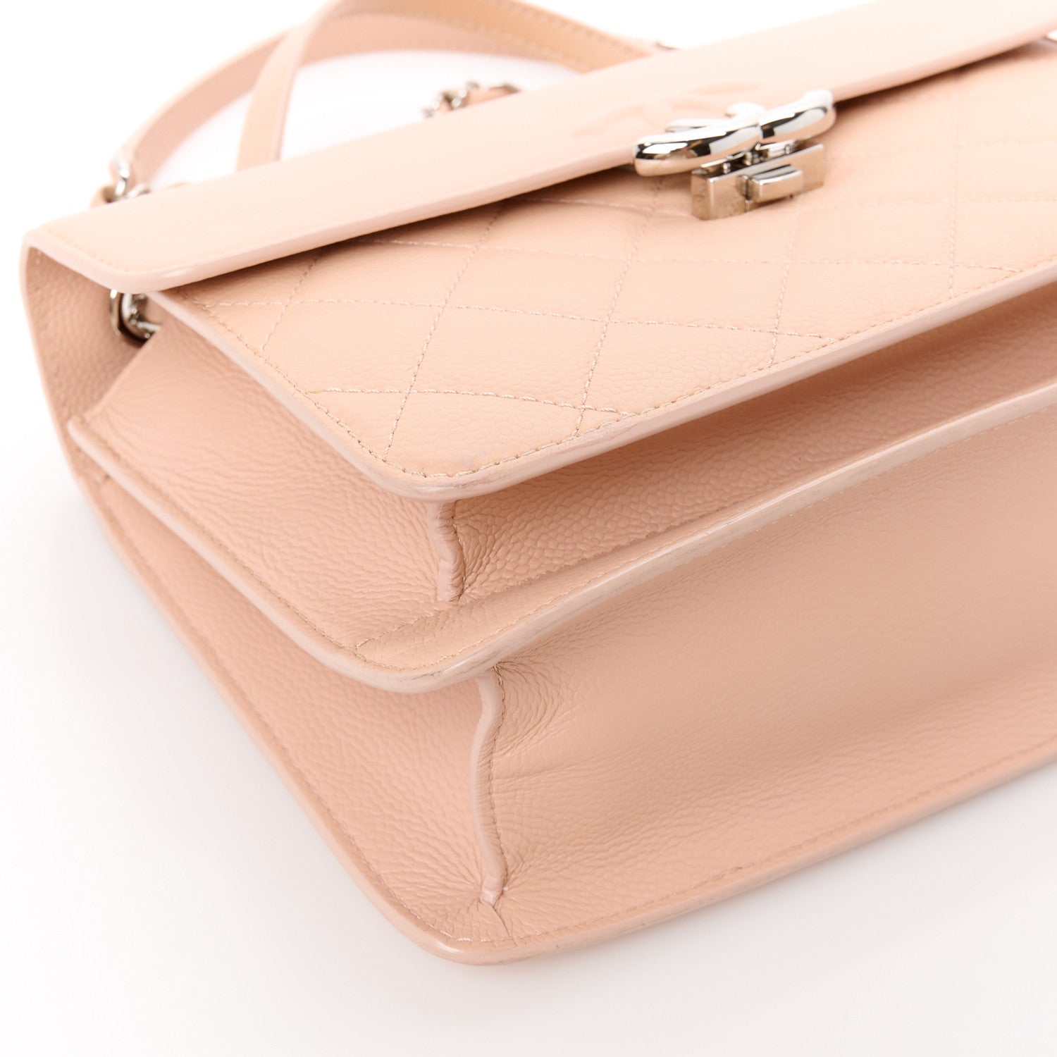 Chanel Goatskin Quilted Large CC Box Flap Beige 12 of 12
