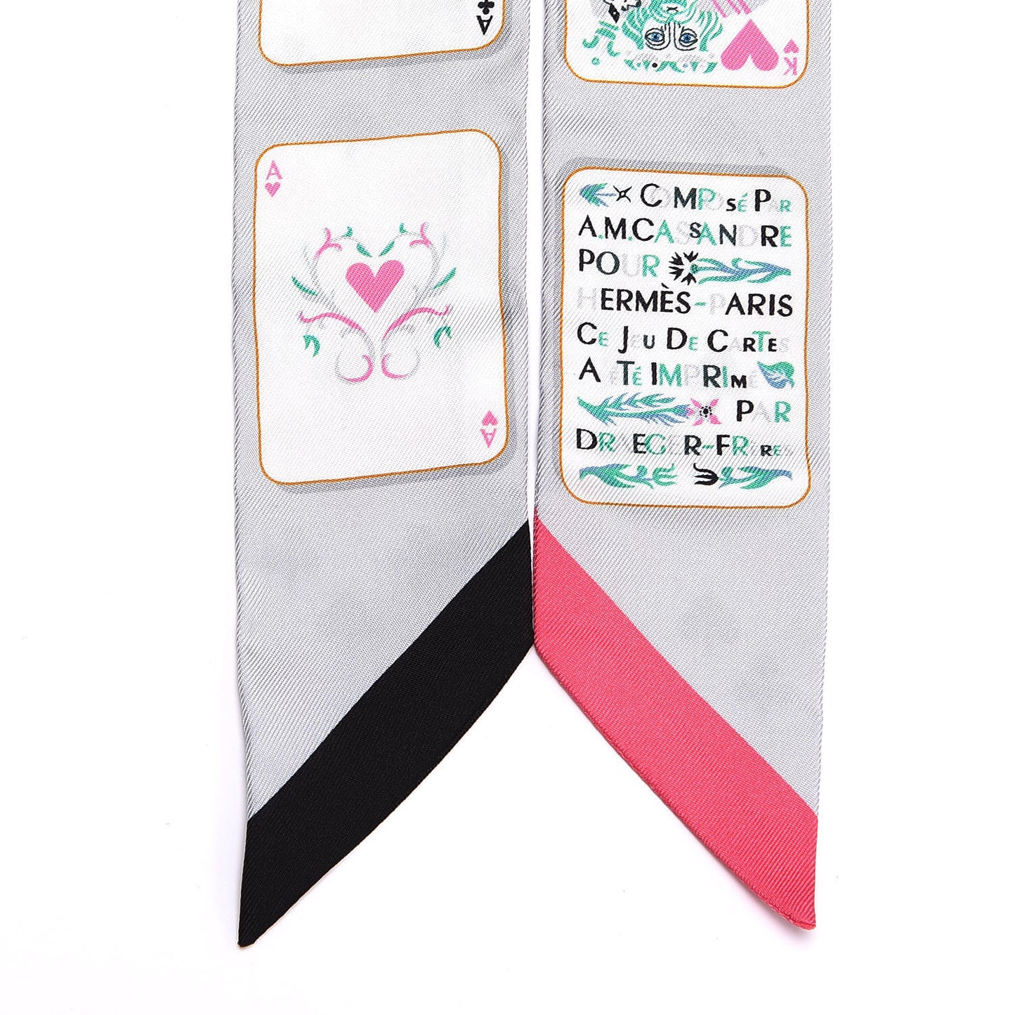 Silk Jeu de Cartes Twilly Gris Perle Rose Noir