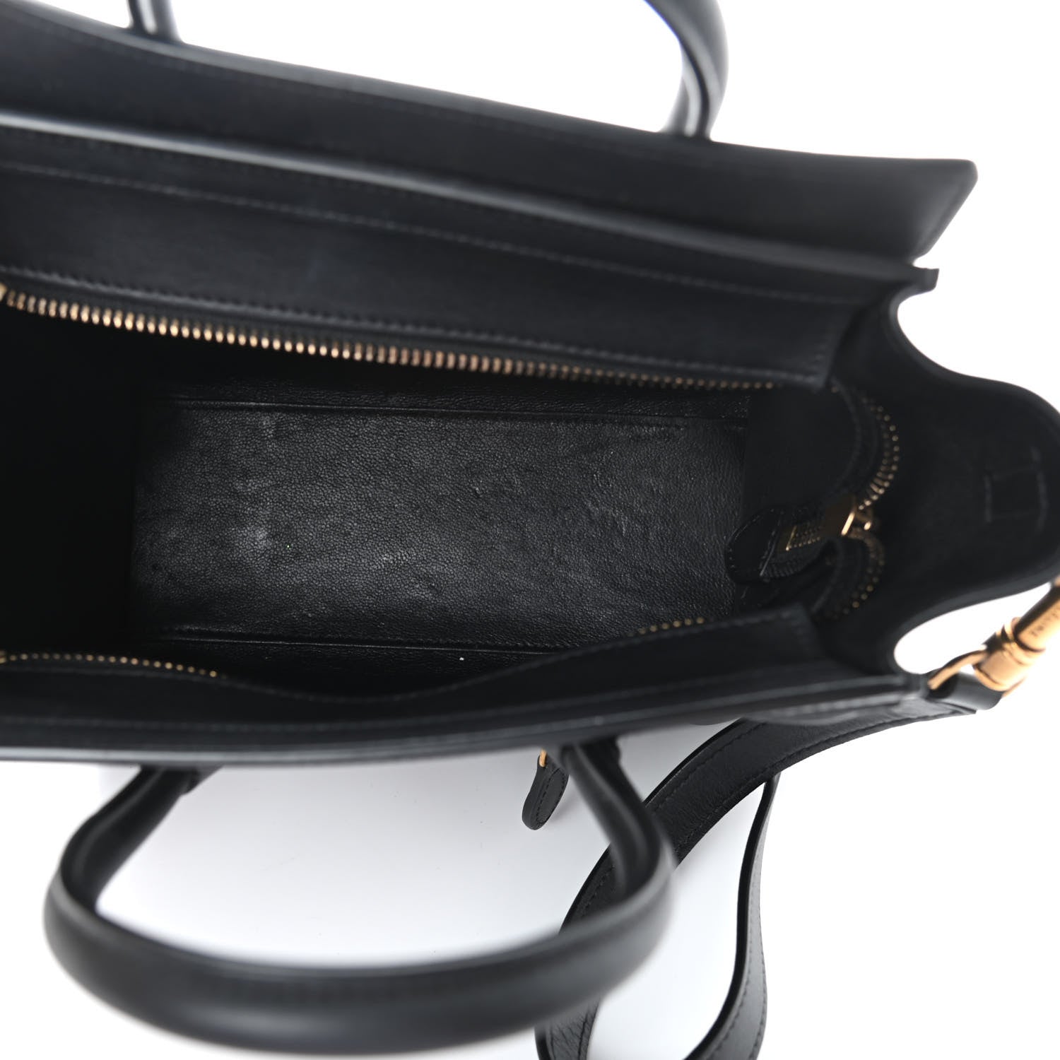 Celine Smooth Calfskin Nano Luggage Black 5 of 9