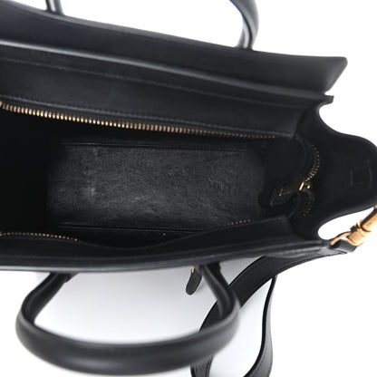 Celine Smooth Calfskin Nano Luggage Black 5 of 9