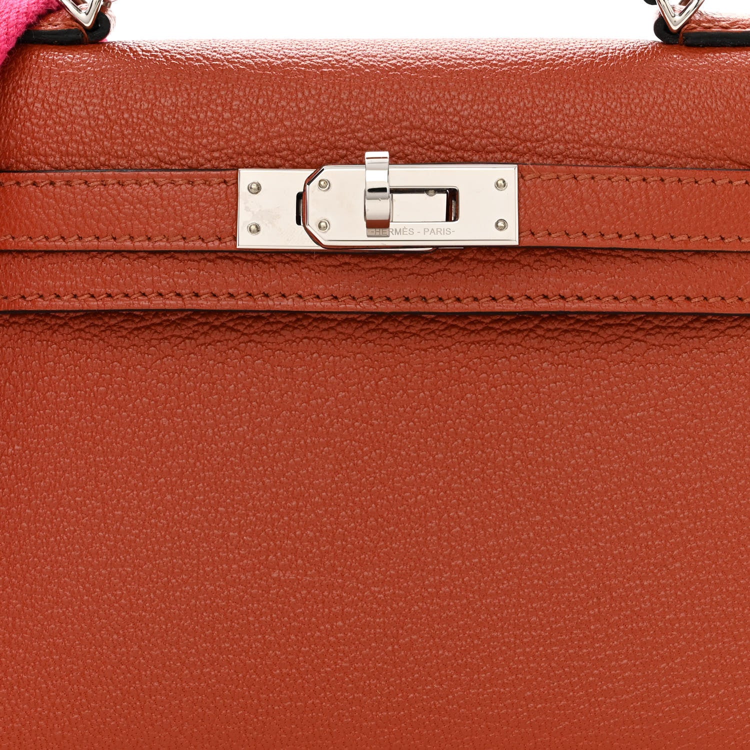 Hermes Chevre Mysore Mini Kelly Sellier 20 Cuivre Rose Mexico 8 of 11