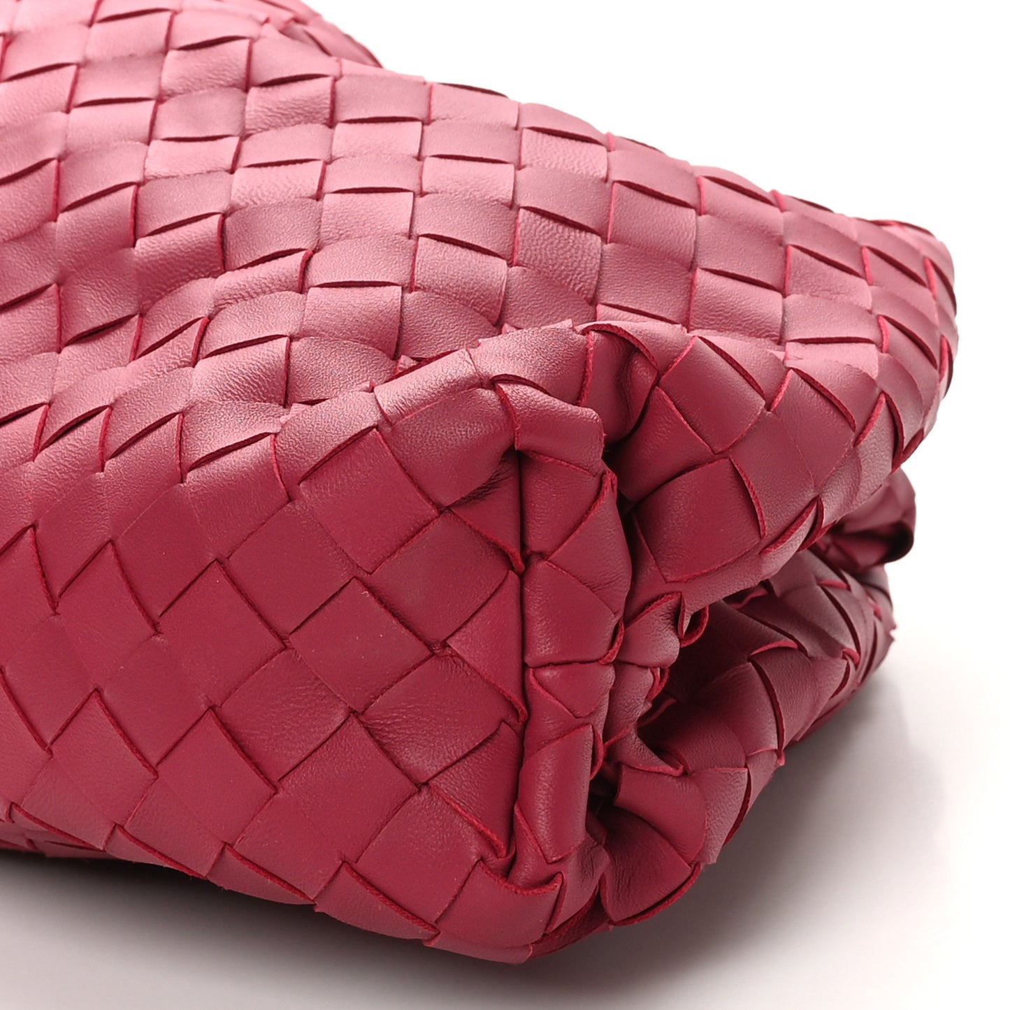 Nappa Maxi Intrecciato The Pouch Oversized Clutch Amaranto