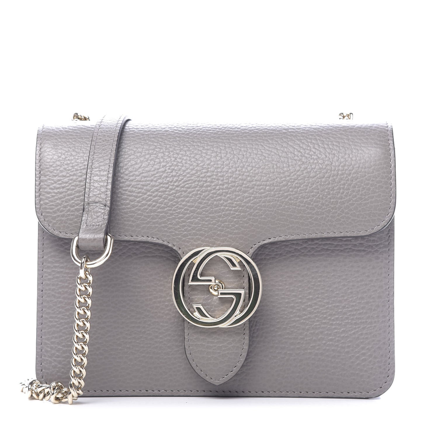 Dollar Calfskin Small Interlocking G Shoulder Bag Loess