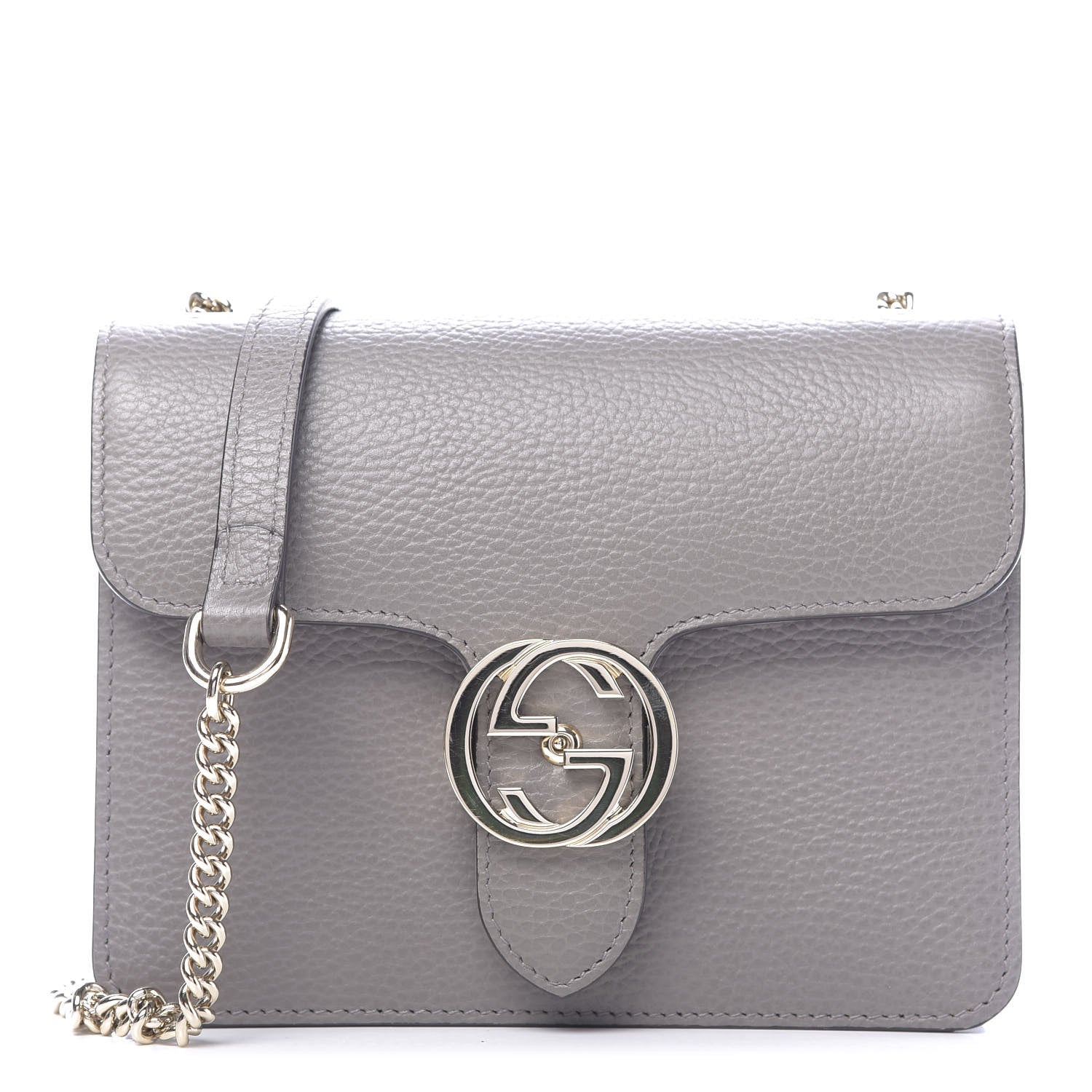 Gucci Dollar Calfskin Small Interlocking G Shoulder Bag Loess 1 of 9